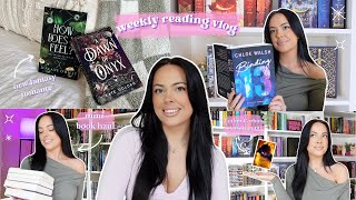 reading vlog 📖🌹 book haul finishing 4 books fantasy romance amp binding 13 [upl. by Enitsirk]