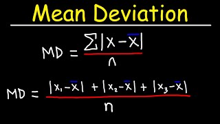 Mean Absolute Deviation  Statistics [upl. by Jessa825]