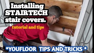 Installing New Stair Treads  STAIRTECH from Home Depot  Part 1 [upl. by Ariada212]