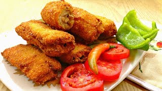 Chicken Bread Rolls  Bread ke kabab  Chicken pockets  Ramazan special recipe by hams kitchen [upl. by Aracot]