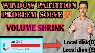 How to shrink volume in window 78910widow partation problem solve windows [upl. by Ettenwahs]