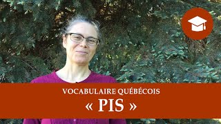 LE MOT « PIS »  Vocabulaire québécois [upl. by Arutek]