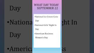 What Day Today  September 22 Shanus All in All shorts informationfactsonthisdayspecialdayyt [upl. by Odie]