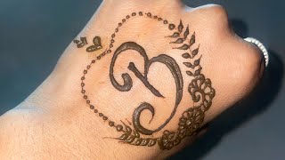 B name mehndi design beautiful name mehndi design simple name mehndidesign​⁠Khushimehandidesign [upl. by Ahseinat]