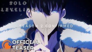 Solo Leveling Season 2 Arise from the Shadow  OFFICIAL TEASER TRAILER [upl. by Sosthena]