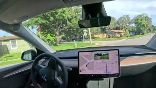 Testing Latest FSD 1251 Update on Central Florida Roads  Tesla Self Driving [upl. by Idner947]