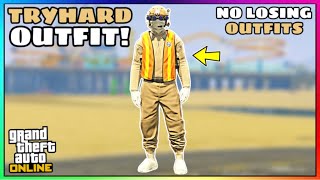 Tan Joggers Dock Vest Glitch Tryhard Modded Outfit No Transfer GTA Online [upl. by Odom588]