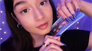 ASMR Tapping On Random Blue Stuff Long Nails amp Whispering [upl. by Fogg]