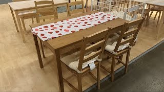 IKEA JOKKMOKK TABLE BROWN CLOSER LOOK IKEA FURNITURE TABLES KITCHEN DINING SHOPPING REVIEW REVIEWS [upl. by Adile662]