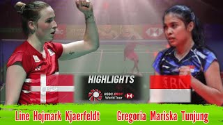 Badminton 🔴 Gregoria Mariska Tunjung INA vs DEN Line Hojmark Kjaersfeldt Womens Singles [upl. by Grane]