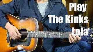 How to play Lola by The Kinks  L74 [upl. by Tcideneb440]