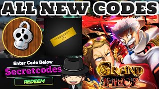 ALL NEW GRAND PIECE CODES FOR OCTOBER 2024 GRAND PIECE ONLINE CODES ROBLOX [upl. by Inman]