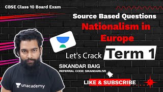 Source Based Questions on Nationalism in Europe  Class 10 SST  Crack Term 1 with Sikandar Sir [upl. by Redle]