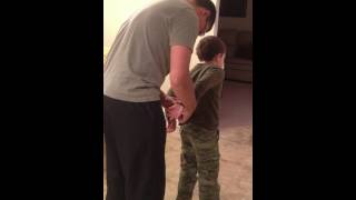 8Year Old Handcuff Trick [upl. by Yendirb276]