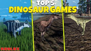 Roblox Top 5 DINOSAUR SURVIVAL Games [upl. by Cristiona892]