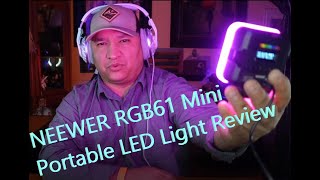 NEEWER RGB61 Mini Portable LED Light Review [upl. by Ahsirpac]