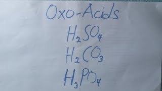 Naming of oxo acids H2SO4 H2CO3 HNO3 H3PO4 [upl. by Adnalahs]