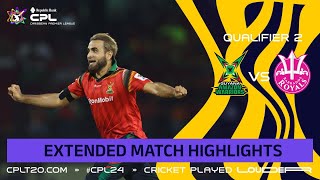 Extended Highlights  Guyana Amazon Warriors vs Barbados Royals  CPL 2024 [upl. by Haodnanehs923]