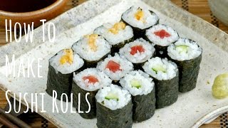 How To Make Sushi Rolls Hosomaki Recipe 細巻きの作り方 （レシピ） [upl. by Iohk]