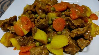 Estofado con carne fácil rápido y delicioso 💪Recetas de cocina fácil y rápido [upl. by Meng273]