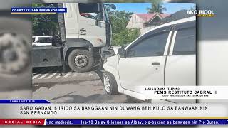 Saro gadan 6 irido sa banggaan nin duwang behikulo sa San Fernando Camarines Sur [upl. by Yllet]