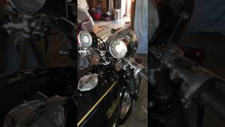 Velocette Thruxton can idle with GP carbs 626 [upl. by Dor253]