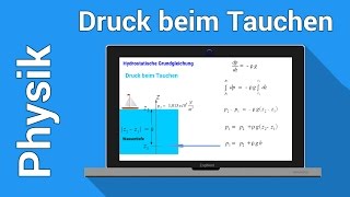 Hydrostatischer Druck  Hydrostatik  Physik  Schweredruck unter Wasser berechnen [upl. by Reiss]