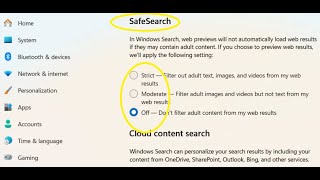 how to turn off the Safe Search in windows 11 PC [upl. by Edea]