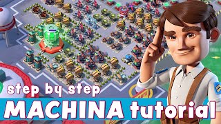 MACHINA  step by step TUTORIAL 🤓 learn HOW TO SOLO  BOOM BEACH operation gameplayattack strategy [upl. by Jac225]