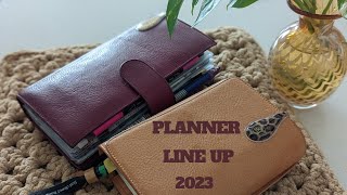 Planner Line up 2023  Gillio Giramondo Deluxe amp Trifold undyed A6 [upl. by Jules]