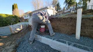 Compacting an Allan Block Retaining Wall [upl. by Mcmurry275]