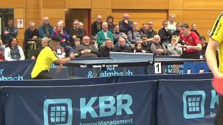 Satz 4 Ende Zoom Pereira vs Hippler Hilpoltstein Koeln 20240330 Table Tennis 2 Bundesliga [upl. by Ylhsa]