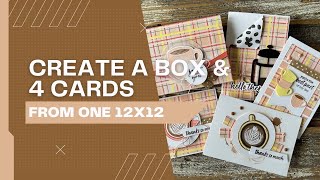 Create a Box amp 4 Cards From One 12x12 [upl. by Pyszka236]