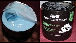 How to prevent hair loss amp dandruff Brylcreem Dandruff Protect Hair Styling Cream Review In Hindi [upl. by Heshum]