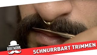 Schnurrbart trimmen schneiden und stylen  How To by BARTMANN [upl. by Sielen]