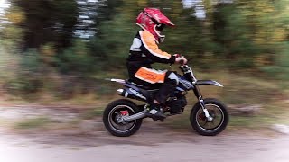 49cc Pocket Dirt Bike  Mini Cross Gepard Deluxe Tuning 50 Nitro Motors [upl. by Starlene997]