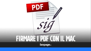 Firmare I PDF con il Mac [upl. by Housum]