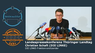 Bericht aus Erfurt – vor der Plenarsitzung im neuen Thüringer Landtag Christian Schaft Die Linke [upl. by Yrreg]