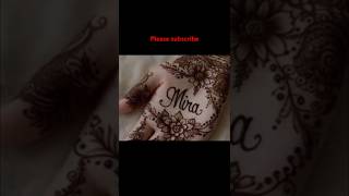 name spacial mehandi design mehndi nameart short [upl. by Berard]