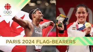 ASL  Andre De Grasse Maude Charron announced as Team Canada flagbearers  Paris 2024 [upl. by Coralyn]