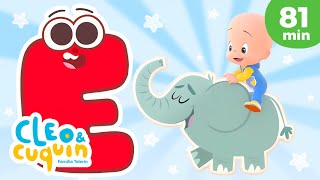 Canción del ABC Abecedario 🔠🎶 en MAYÚSCULAS  Canciones infantiles para bebés con Cleo y Cuquín [upl. by Link]