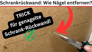 Schrankrückwand Wie Nägel entfernen Trick für genagelte SchrankRückwand [upl. by Jess392]