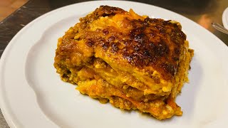 Lasagna di zucca senza pasta con ragù e besciamella [upl. by Perkoff862]