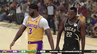 NBA 2K24 LA Lakers at Milwaukee [upl. by Johannes]