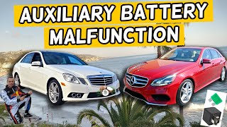 AUXILIARY BATTERY MALFUNCTION MERCEDES W212 E CLASS E350 E400 E250 E200 E220 E250 CDI BLUETEC [upl. by Atazroglam507]