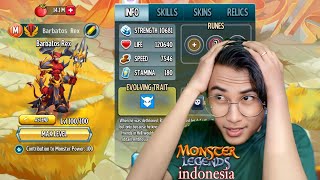 Barbatos Rex Level 1150 Monster Legends INDONESIA [upl. by Nyrahtak]