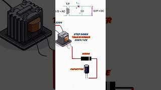 Half wave rectifier half wave rectifier ac 230v transformer 12v diode capacitor lviral [upl. by Epifano]