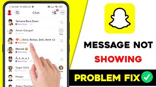 Snapchat Messages Not Showing problem Fix  snapchat messages not receving or coming problem solve [upl. by Amethyst]