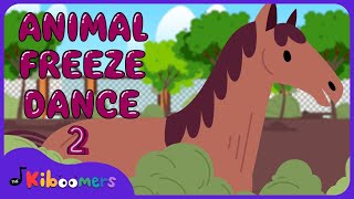 Animal Freeze Dance 2  The Kiboomers Movement Songs for Preschoolers  Brain Breaks [upl. by Delcina]