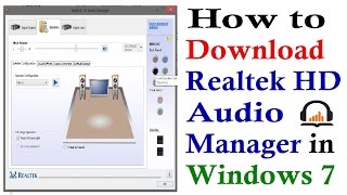 How to Download Realtek HD Audio Manager windows 7 64 bit  Realtek High Definition Audio  Hindi [upl. by Ailet937]